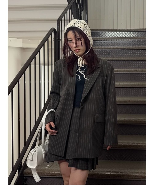 SLY（スライ）の「CROCHET KNIT HAT クロシェ ニット ハット（ハット・レディース・アイボリー/ブラック・FREE）」の21枚目の写真