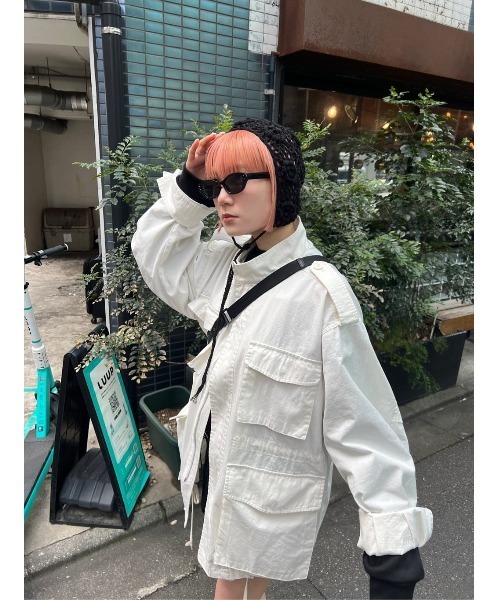 SLY（スライ）の「CROCHET KNIT HAT クロシェ ニット ハット（ハット・レディース・アイボリー/ブラック・FREE）」の18枚目の写真