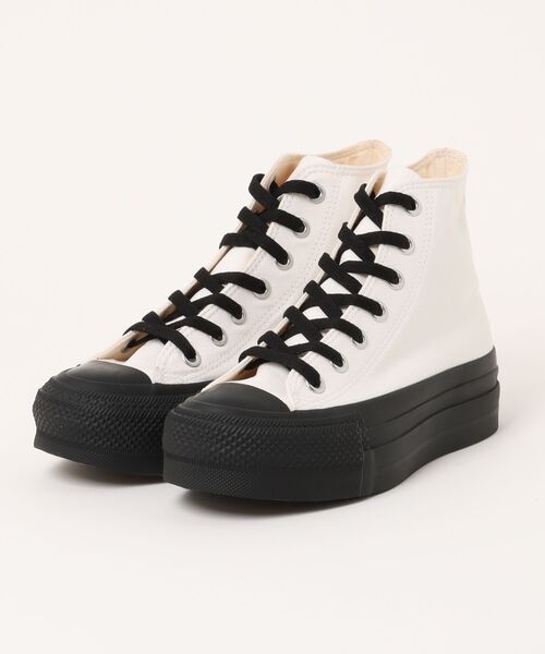 CONVERSE(コンバース)の「【CONVERSE】コンバース ALL STAR R LIFTED OVERTAPE HI(オールスターR リフテッド オーバーテープ HI)(スニーカー・レディース・ブラック/ホワイト・4/5/5.5/4.5)」の1枚目の写真