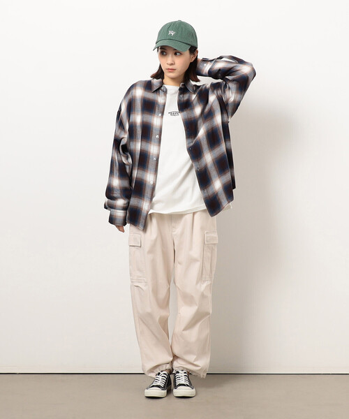 Purple&Yellow（パープルアンドイエロー）の「オンブレーチェックシャツ（シャツ/ブラウス・メンズ・ダークブラウン/ブラック・SMALL/MEDIUM/LARGE）」の16枚目の写真