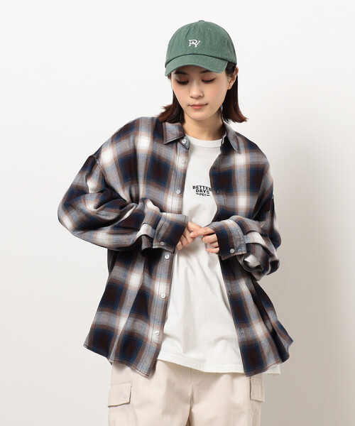 Purple&Yellow（パープルアンドイエロー）の「オンブレーチェックシャツ（シャツ/ブラウス・メンズ・ダークブラウン/ブラック・SMALL/MEDIUM/LARGE）」の18枚目の写真