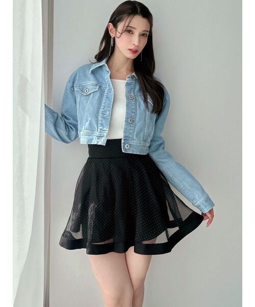 RESEXXY（リゼクシー）の「ドットシアーショートパンツ（スカート・レディース・ホワイト/ブルー/ブラック・FREE）」の16枚目の写真