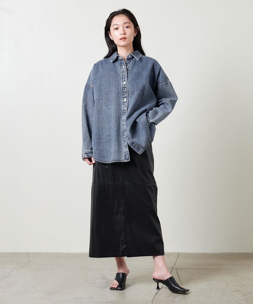 マルゥユナイテッドアローズ　デニムオーバーシャツ MARW UNITED ARROWS＞デニム オーバーシャツ（シャツ/ブラウス