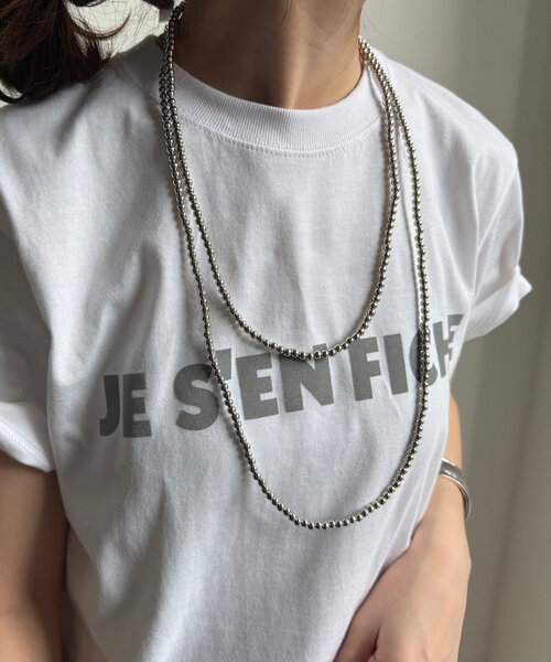 DouDou（ドゥドゥ）の「メタルボールロングネックレス（ネックレス・レディース・シルバー・FREE）」の4枚目の写真