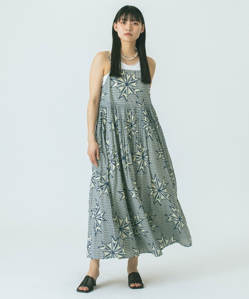 ROSE BUD（ローズバッド）の「(mag.by c)PRINT CAMI DRESS（ワンピース・レディース・ブラウン/ブルー・ONE SIZE）」の14枚目の写真