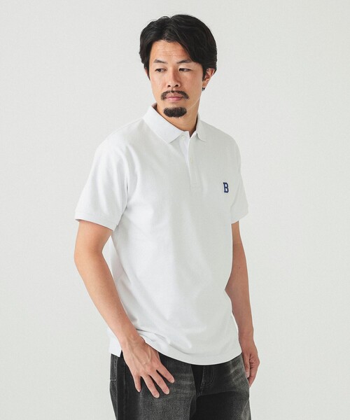 BEAMS(ビームス)の「ビッグ ワッペン ポロシャツ(ポロシャツ・メンズ・ホワイト/グレー系その他/ネイビー・SMALL/MEDIUM/LARGE/X-LARGE/XX-LARGE)」の7枚目の写真