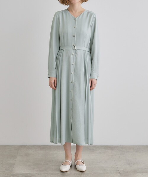 grove(グローブ)の「サイドプリーツシャツワンピース(ワンピース・レディース・ネイビー/ライトグレー/グリーン系・02/03/01/04/05)」の16枚目の写真