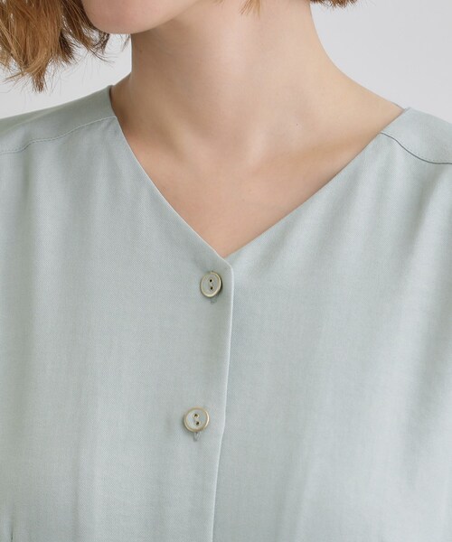 grove(グローブ)の「サイドプリーツシャツワンピース(ワンピース・レディース・ネイビー/ライトグレー/グリーン系・02/03/01/04/05)」の19枚目の写真