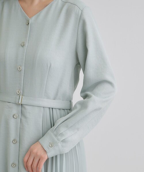 grove(グローブ)の「サイドプリーツシャツワンピース(ワンピース・レディース・ネイビー/ライトグレー/グリーン系・02/03/01/04/05)」の20枚目の写真