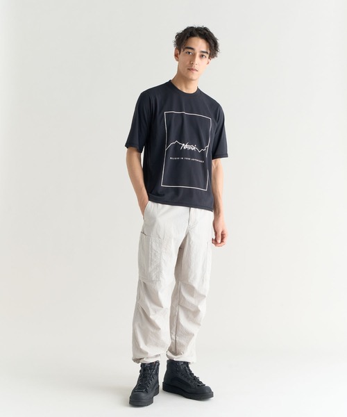 NANGA(ナンガ)の「NYLON TUSSER CARGO PANTS/ナイロンタッサー カーゴパンツ(カーゴパンツ・メンズ・ブラック/アイボリー/ラベンダー/カーキ/ネイビー・M/S/XL/L)」の8枚目の写真