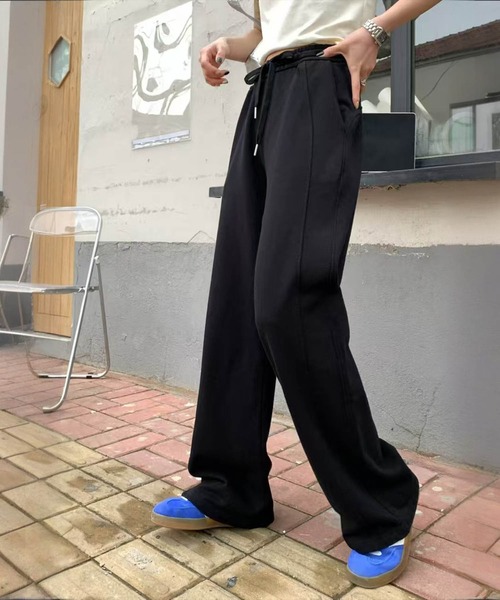 DECADE CLASSIC(ディケイド クラシック)の「【DECADE CLASSIC】ハイウエストワイドパンツ(スウェットパンツ・レディース・ブラック/グレー/ネイビー/ライトグレー/ワインレッド・MEDIUM/LARGE)」の11枚目の写真