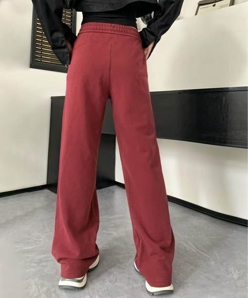 DECADE CLASSIC(ディケイド クラシック)の「【DECADE CLASSIC】ハイウエストワイドパンツ(スウェットパンツ・レディース・ブラック/グレー/ネイビー/ライトグレー/ワインレッド・MEDIUM/LARGE)」の14枚目の写真
