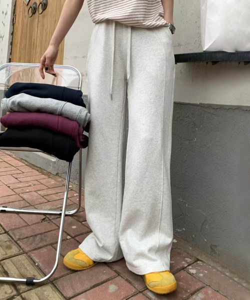 DECADE CLASSIC(ディケイド クラシック)の「【DECADE CLASSIC】ハイウエストワイドパンツ(スウェットパンツ・レディース・ブラック/グレー/ネイビー/ライトグレー/ワインレッド・MEDIUM/LARGE)」の15枚目の写真