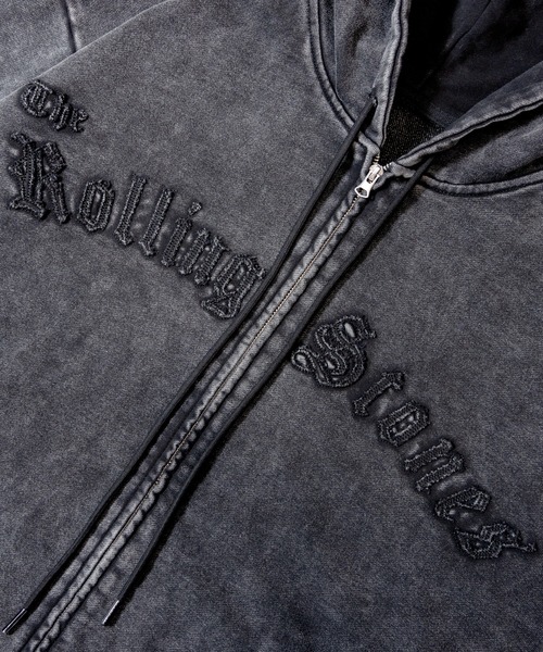 JACKROSE（ジャックローズ）の「B-TRS-Lips&Tongue ラインストーン-ZIPパーカー（パーカー・メンズ・ブラック/グレー・L/M）」の8枚目の写真