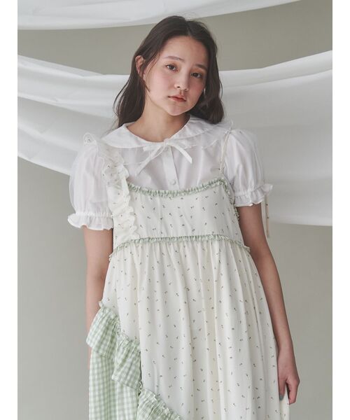 merry jenny チュールハーフZIPスウェット merry jenny（メリージェニー）の「チュールハーフZIPスウェット