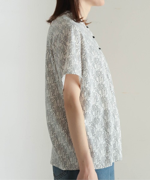 ブラウス シャツ flow dot PT スタンドネックブラウス レディース flow dot PT スタンドネックブラウス | NOMBRE IMPAIR