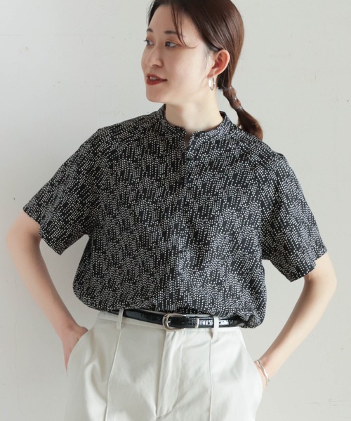 NOMBRE IMPAIR(ノンブルアンペール)の「flow dot PT スタンドネックブラウス(シャツ/ブラウス・レディース・ホワイト/ブラック・FREE)」の12枚目の写真