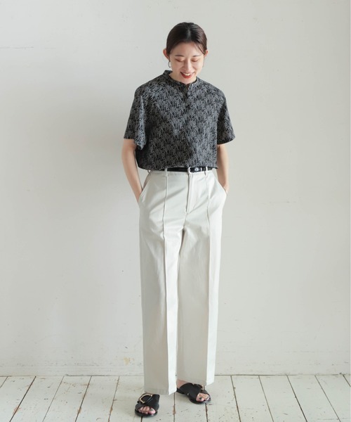 ブラウス シャツ flow dot PT スタンドネックブラウス レディース flow dot PT スタンドネックブラウス | NOMBRE IMPAIR