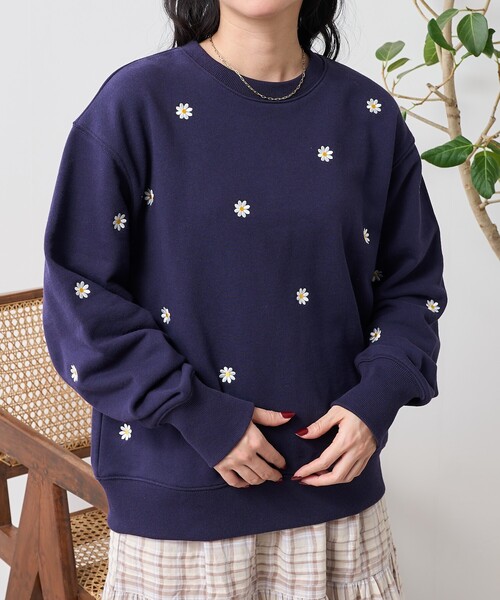 ★☆ プロフ必見m(__)m　 Daisy Duck　刺繍　トレーナー t2110-4528_3.jpg