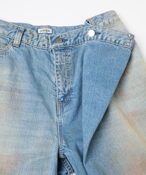 JIEDA（ジエダ）の「OVER RAP DENIM PANTS（デニムパンツ・メンズ・インディゴブルー/ブラック・2/1）」の6枚目の写真