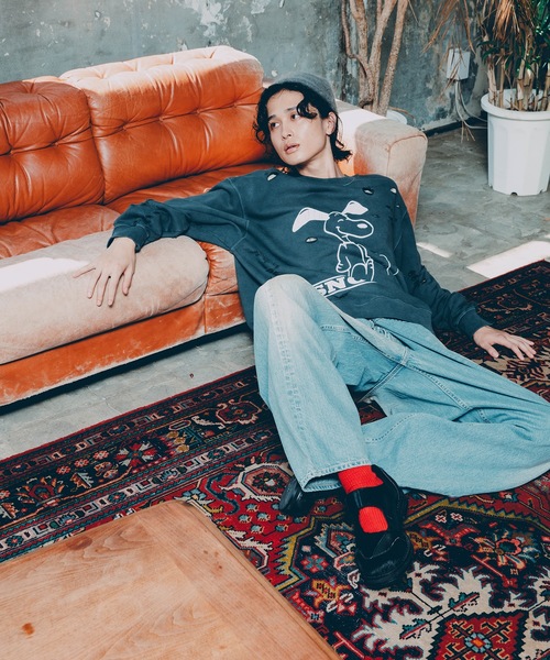 Jieda（ジエダ）の「OVER RAP DENIM PANTS（デニムパンツ）」 - WEAR
