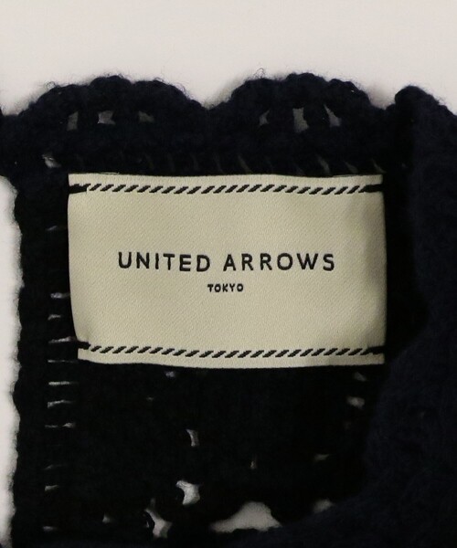 今期　2025SS アローズ　クロッシー エンブロイダリー ノースリーブニット UNITED ARROWS｜クロッシー エンブロイダリー ノースリーブ