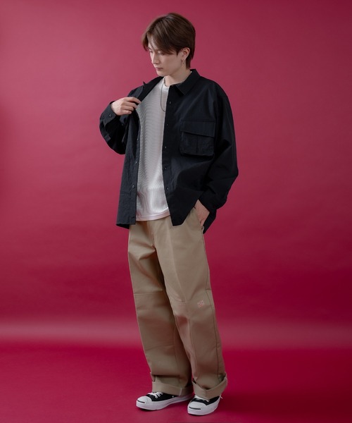 SIDEWAY STANCE（サイドウェイスタンス）の「【SIDEWAY STANCE】ポリワッシャー 長袖 ワークシャツ（シャツ/ブラウス・メンズ・ブラック/ネイビー/カーキ・SMALL/X-LARGE/LARGE/MEDIUM）」の18枚目の写真