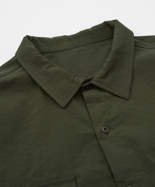 SIDEWAY STANCE（サイドウェイスタンス）の「【SIDEWAY STANCE】ポリワッシャー 長袖 ワークシャツ（シャツ/ブラウス・メンズ・ブラック/ネイビー/カーキ・SMALL/X-LARGE/LARGE/MEDIUM）」の20枚目の写真