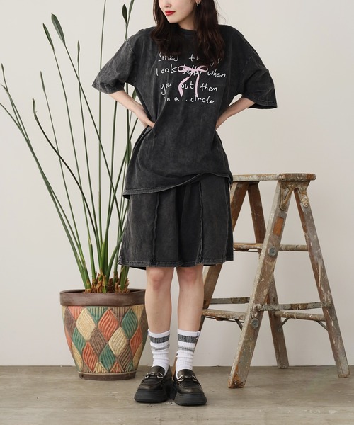 ROOPTOKYO(ループトウキョウ)の「ベーシック ショートデニムパンツ 秋物 秋服 2026年秋冬(デニムパンツ・レディース・ブラック・FREE)」の6枚目の写真