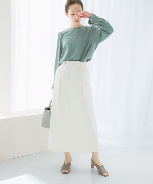 URBAN RESEARCH ROSSO WOMEN(アーバンリサーチ ロッソ)の「パイピングデザインブラウス(シャツ/ブラウス・レディース・ミント/ネイビー/アイボリー・FREE)」の13枚目の写真