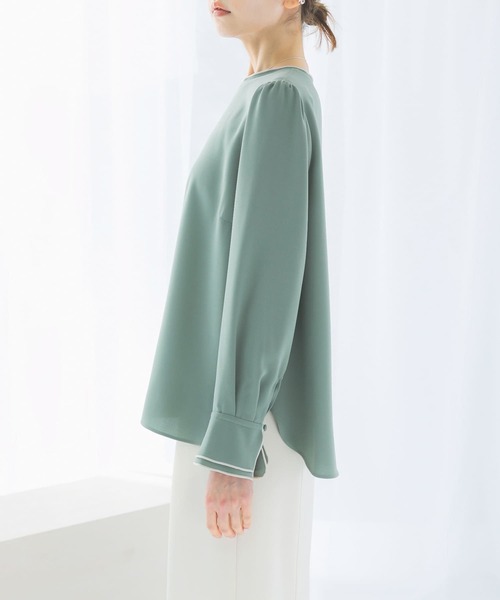 URBAN RESEARCH ROSSO WOMEN(アーバンリサーチ ロッソ)の「パイピングデザインブラウス(シャツ/ブラウス・レディース・ミント/ネイビー/アイボリー・FREE)」の22枚目の写真