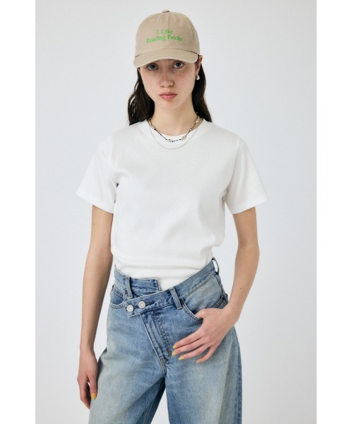 MOUSSY(マウジー)の「【2サイズ展開】SUVIN GIZA CN Tシャツ(Tシャツ/カットソー・レディース・ブラック/ホワイト/チャコールグレー・1/2)」の17枚目の写真