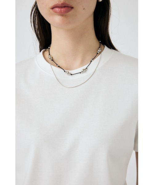 MOUSSY(マウジー)の「【2サイズ展開】SUVIN GIZA CN Tシャツ(Tシャツ/カットソー・レディース・ブラック/ホワイト/チャコールグレー・1/2)」の8枚目の写真