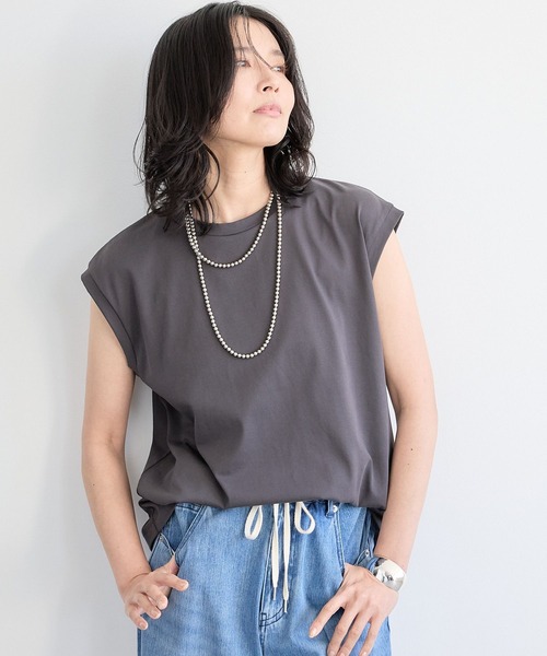 tシャツ BARNYARDSTORM / GIZAコットンノースリプルオーバー「汗染み軽減」 レディース セール】BARNYARDSTORM / GIZAコットンTシャツ【汗染み軽減