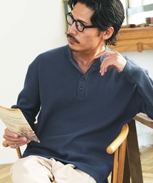 JIGGYS SHOP（ジギーズショップ）の「ヘンリーネック ワッフルサーマル 長袖Tシャツ ロンT カットソー（Tシャツ/カットソー）」