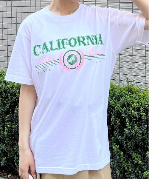 RGY(アールジーワイ)の「【RGY】CALIFORNIA Venice BeachデザインプリントTシャツ(Tシャツ/カットソー・レディース・ネイビー/オートミール/ホワイト・LARGE/MEDIUM)」の9枚目の写真