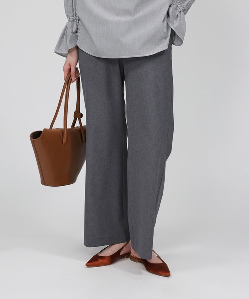 BABYLONE(バビロン)の「ウーリーライトストレートパンツ(その他パンツ・レディース・グレー/ブラック/ベージュ・36inch/38inch)」の2枚目の写真