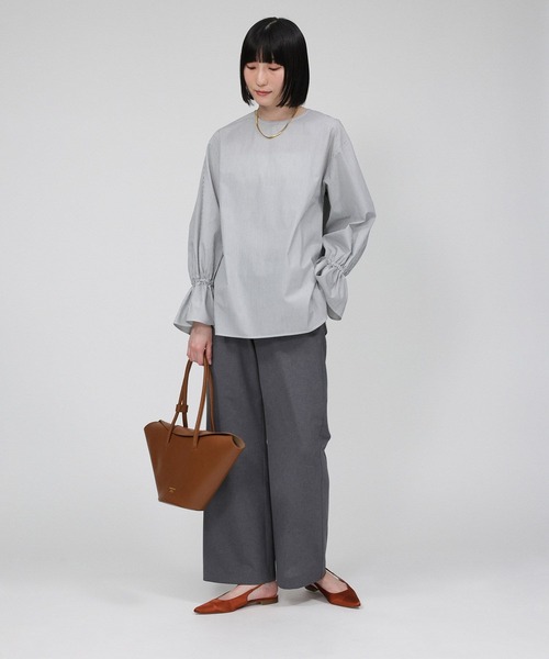 BABYLONE(バビロン)の「ウーリーライトストレートパンツ(その他パンツ・レディース・グレー/ブラック/ベージュ・36inch/38inch)」の5枚目の写真