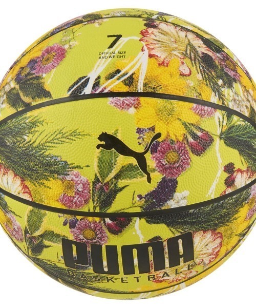 PUMA（プーマ）の「PUMA DUNKED IN FLORALS BASKETBALL（プーマ ダンク イン フローラル バスケットボール）（スポーツグッズ・メンズ・イエロー系・7号）」の2枚目の写真