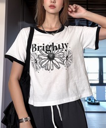接触冷感 華奢見え 短丈 コンパクトT コットン100% Tシャツ