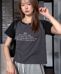 接触冷感 華奢見え 短丈 コンパクトT コットン100% Tシャツ