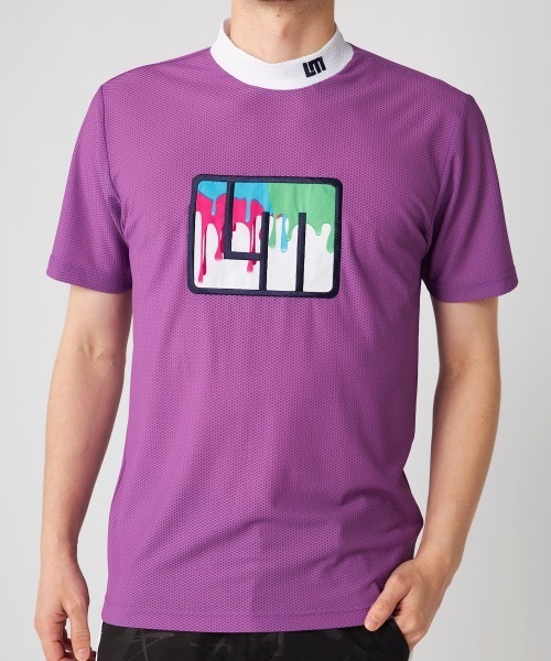 Loudmouth(ラウドマウス)の「【LOUDMOUTH/ラウドマウス】モックネックストレッチ半袖シャツ ゴルフ おしゃれなギフトに最適!(シャツ/ブラウス・メンズ・ホワイト/ブラック/梅/ライトイエロー・LL/LARGE/XX-LARGE/MEDIUM)」の1枚目の写真