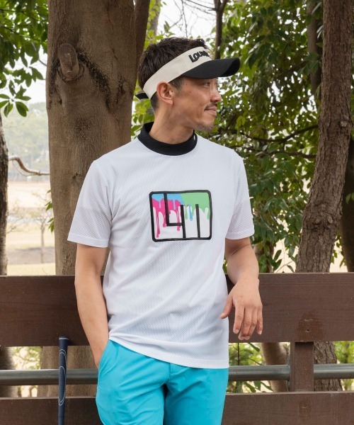 Loudmouth(ラウドマウス)の「【LOUDMOUTH/ラウドマウス】モックネックストレッチ半袖シャツ ゴルフ おしゃれなギフトに最適!(シャツ/ブラウス・メンズ・ホワイト/ブラック/梅/ライトイエロー・LL/LARGE/XX-LARGE/MEDIUM)」の9枚目の写真