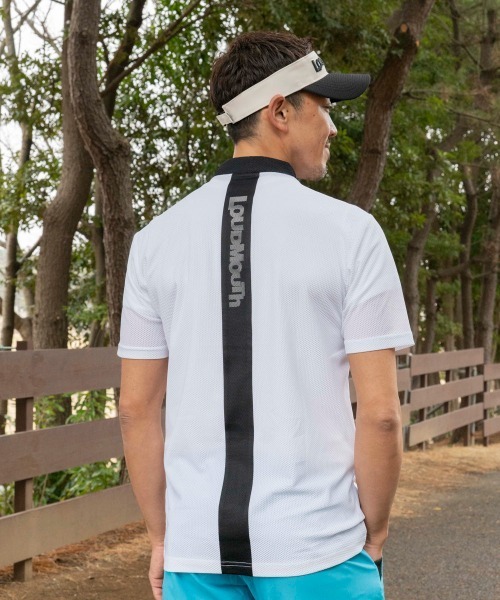 Loudmouth(ラウドマウス)の「【LOUDMOUTH/ラウドマウス】モックネックストレッチ半袖シャツ ゴルフ おしゃれなギフトに最適!(シャツ/ブラウス・メンズ・ホワイト/ブラック/梅/ライトイエロー・LL/LARGE/XX-LARGE/MEDIUM)」の11枚目の写真