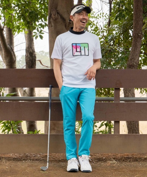 Loudmouth(ラウドマウス)の「【LOUDMOUTH/ラウドマウス】モックネックストレッチ半袖シャツ ゴルフ おしゃれなギフトに最適!(シャツ/ブラウス・メンズ・ホワイト/ブラック/梅/ライトイエロー・LL/LARGE/XX-LARGE/MEDIUM)」の13枚目の写真