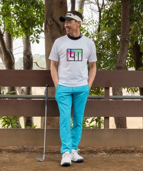 Loudmouth(ラウドマウス)の「【LOUDMOUTH/ラウドマウス】モックネックストレッチ半袖シャツ ゴルフ おしゃれなギフトに最適!(シャツ/ブラウス・メンズ・ホワイト/ブラック/梅/ライトイエロー・LL/LARGE/XX-LARGE/MEDIUM)」の14枚目の写真