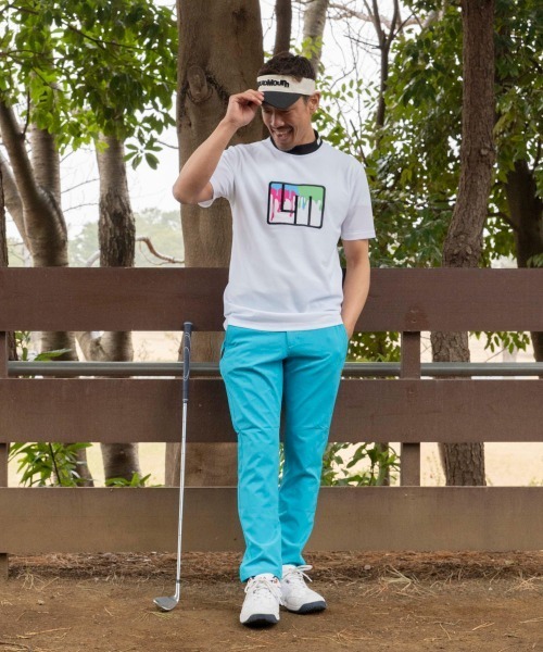 Loudmouth(ラウドマウス)の「【LOUDMOUTH/ラウドマウス】モックネックストレッチ半袖シャツ ゴルフ おしゃれなギフトに最適!(シャツ/ブラウス・メンズ・ホワイト/ブラック/梅/ライトイエロー・LL/LARGE/XX-LARGE/MEDIUM)」の15枚目の写真