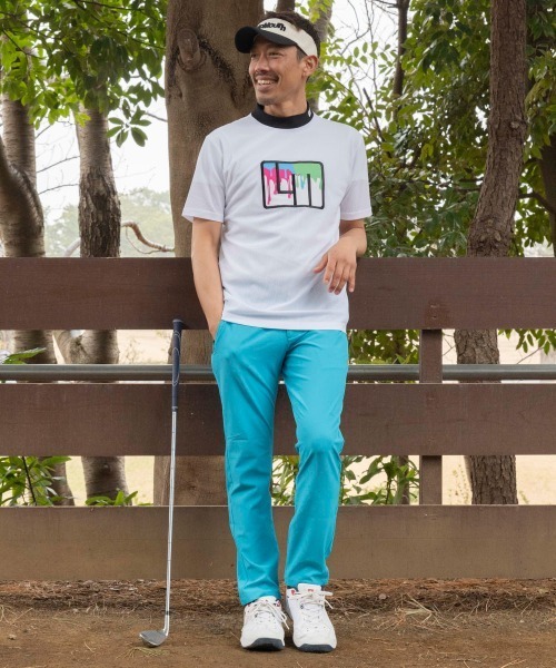 Loudmouth(ラウドマウス)の「【LOUDMOUTH/ラウドマウス】モックネックストレッチ半袖シャツ ゴルフ おしゃれなギフトに最適!(シャツ/ブラウス・メンズ・ホワイト/ブラック/梅/ライトイエロー・LL/LARGE/XX-LARGE/MEDIUM)」の17枚目の写真