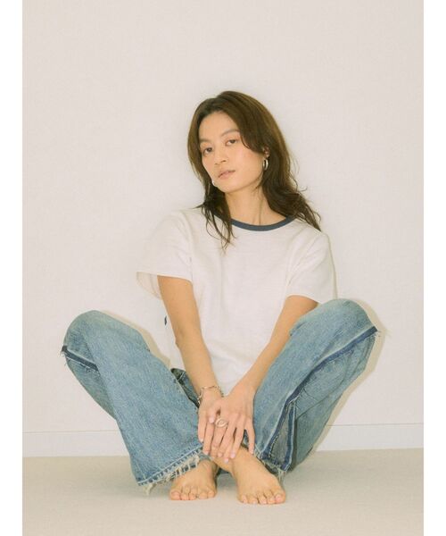 Ungrid アングリッド　【Htage】 バックデザインリンガーTee Htage】バックデザインリンガーTee（Tシャツ/カットソー