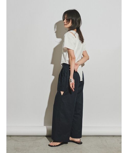 Ungrid（アングリッド）の「【Htage】バックデザインリンガーTee（Tシャツ/カットソー・レディース・ブラック/オフホワイト/ネイビー・FREE）」の11枚目の写真